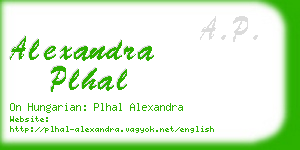 alexandra plhal business card